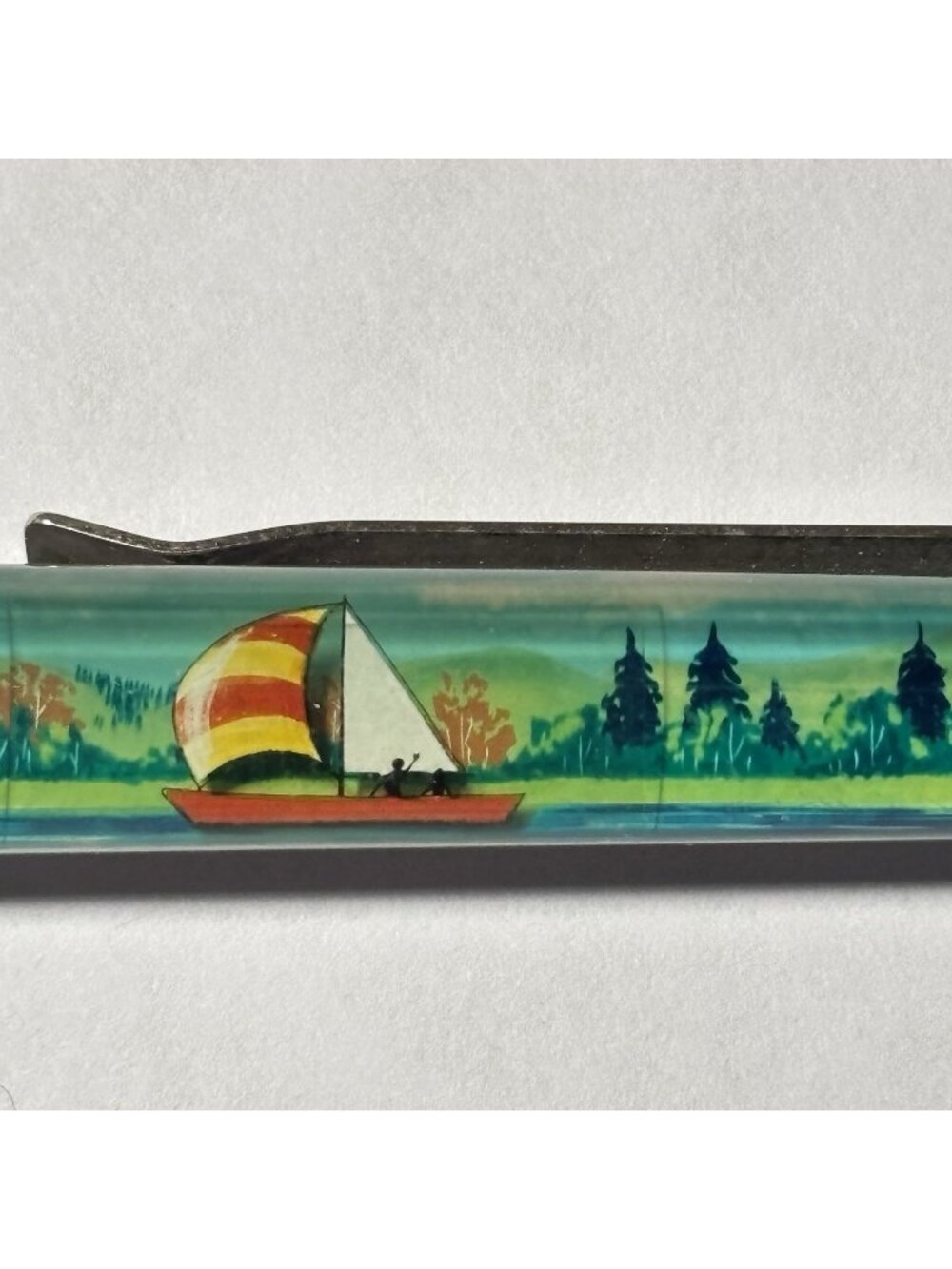 Lake Tahoe California Floaty Pen Colorful Sailboat Moves by Forest Souvenir Vtg